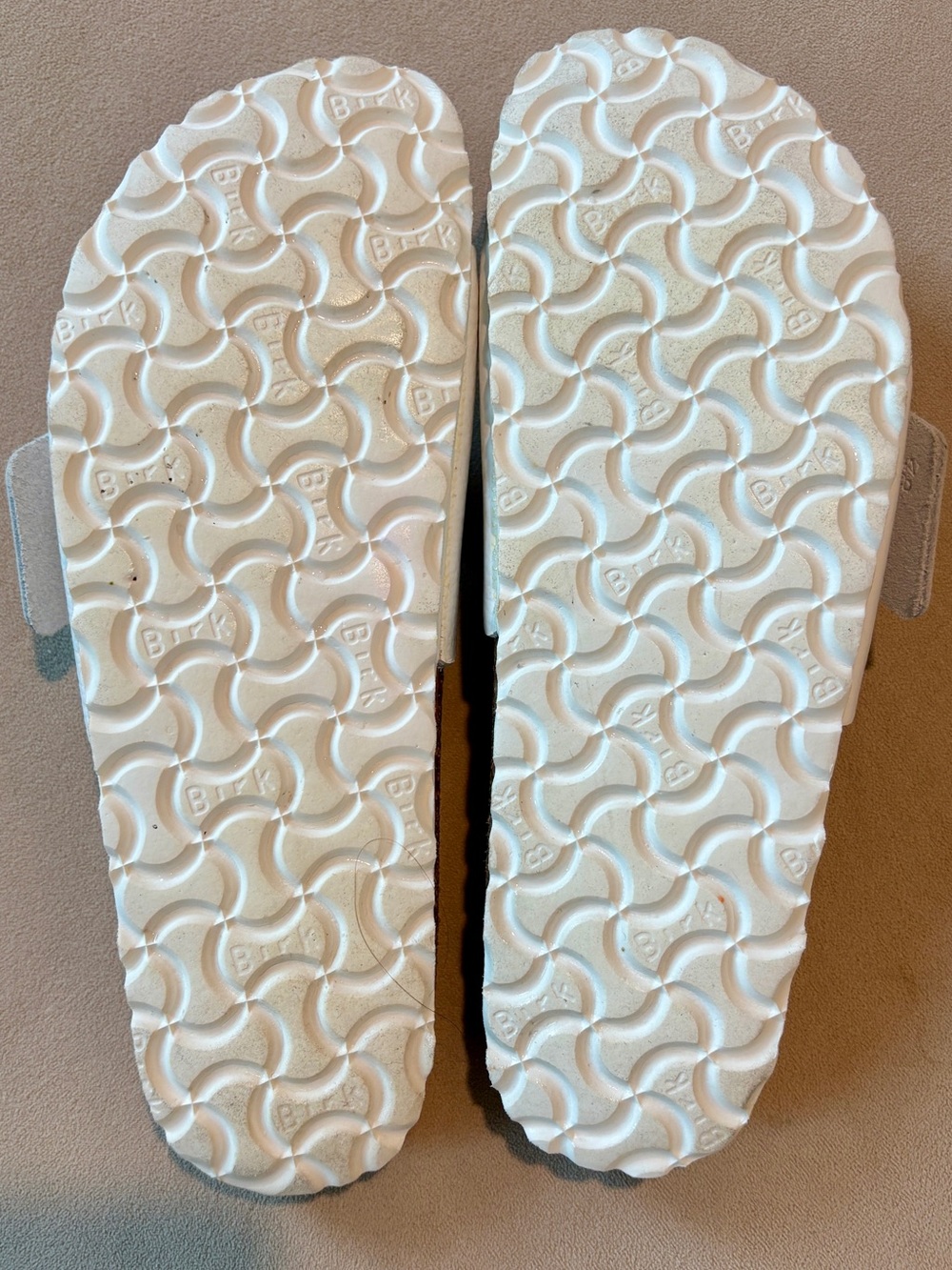 Birkenstock White Single Strap Madrid Sandals with Silver Big Buckle: Size 39 - Picture 2 of 5